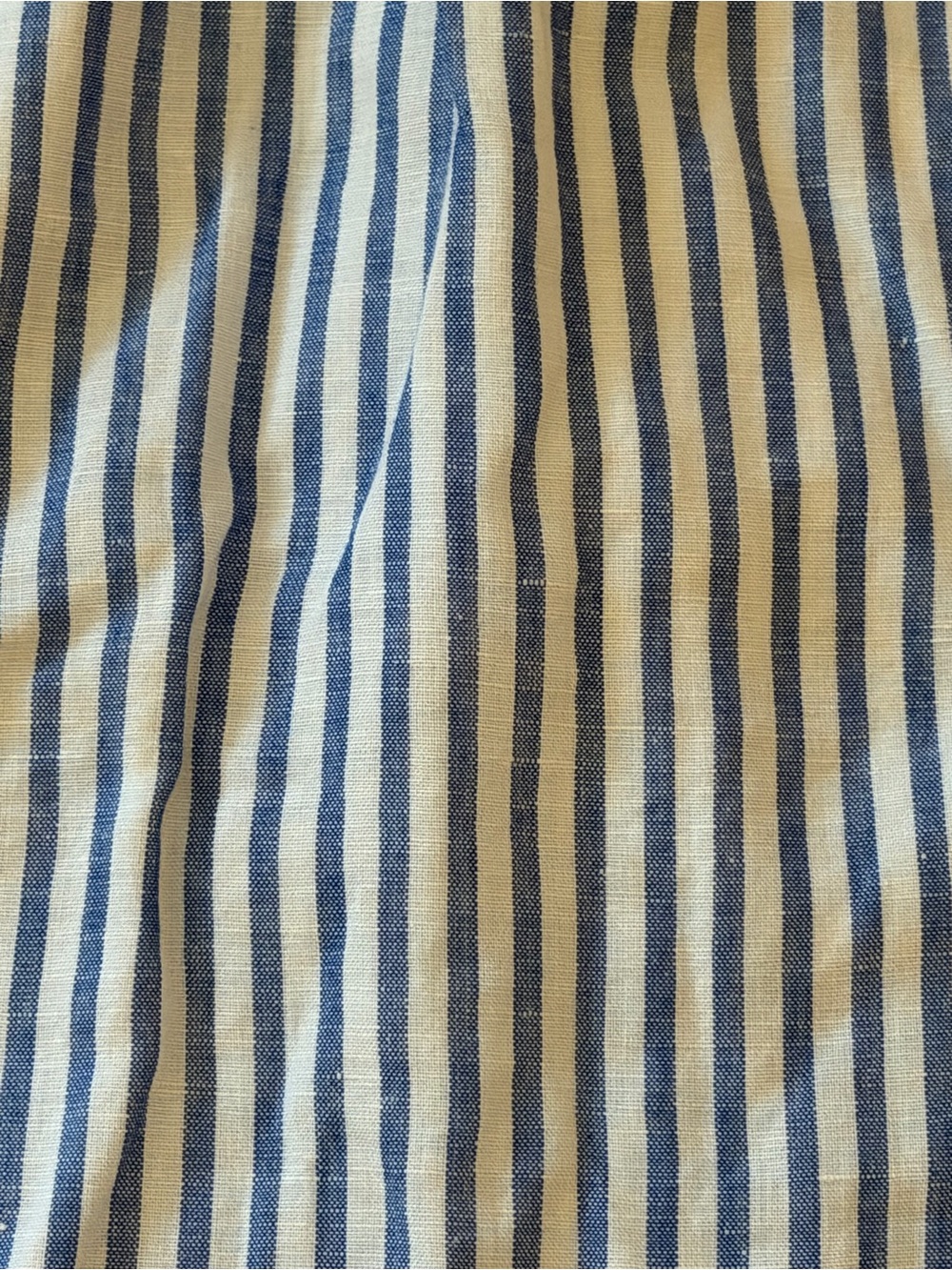 J.Crew | Blue & White Striped Linen Cotton Skirt - Coastal Preppy - Size Medium - Picture 3 of 6